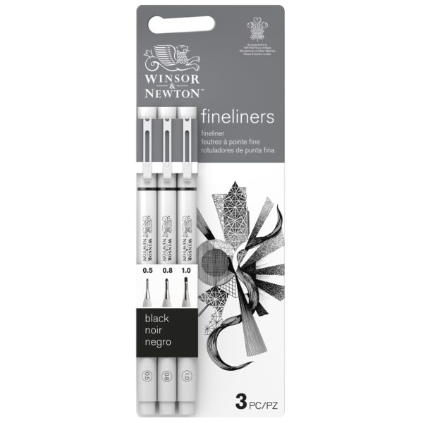 W&N FINELINER BLACK X3 AST.BIG