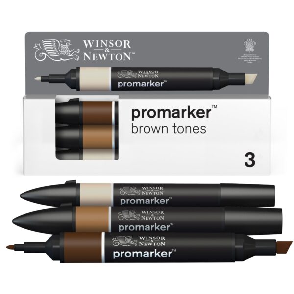 W&N PROMARKER 3 BROWN TONES SET